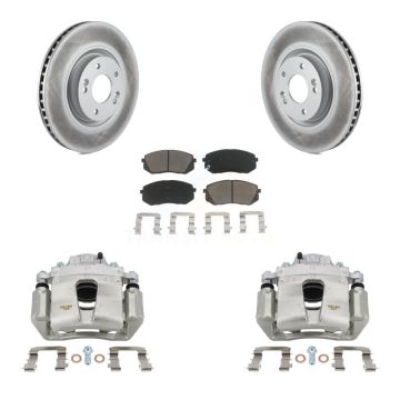 Front Brake Caliper Coat Rotor & Ceramic Pad Kit For Hyundai Sonata 1.6L with GAS engine KCG-100548C
