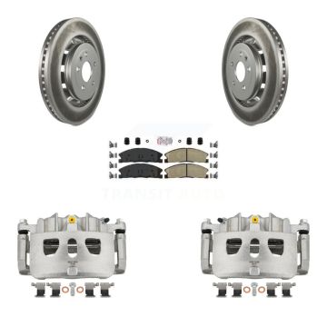 Front Brake Caliper Coat Rotors Ceramic Pad Kit For Ford Explorer Flex Taurus Police MKS KCG-100549N