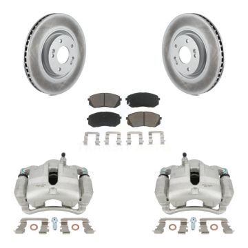 Front Disc Brake Caliper Coated Rotors And Ceramic Pads Kit For Hyundai Tucson KCG-100550C