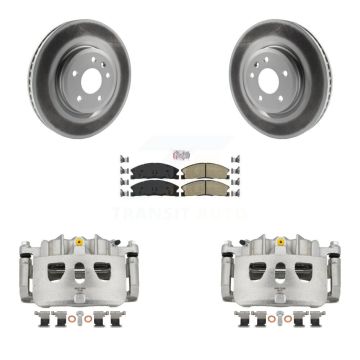 Front Brake Caliper Coat Rotors Ceramic Pad Kit For Ford Explorer With Heavy Duty Brakes KCG-100551N