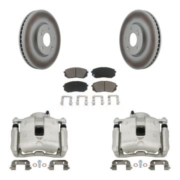 Front Brake Caliper Coat Rotors Ceramic Pad Kit For 2016 Kia Sportage 2.4L From 12 10 15 KCG-100556C