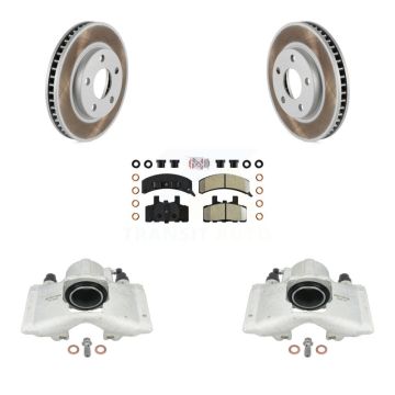 Front Brake Caliper Coat Rotor & Semi-Metallic Pad Kit For Cadillac DeVille Fleetwood 60 KCG-100556N