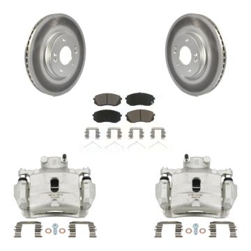 Front Disc Brake Caliper Coated Rotors And Ceramic Pad Kit For Hyundai Sonata Kia Optima KCG-100558C