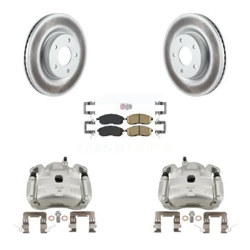 Front Disc Brake Caliper Coated Rotors And Ceramic Pads Kit For Nissan Altima KCG-100558N