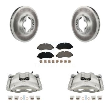 Front Brake Caliper Coat Rotors & Semi-Metallic Pad Kit For Ford Transit-250 Transit-150 KCG-100558S