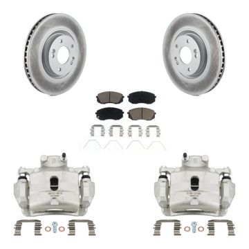 Front Disc Brake Caliper Coated Rotors And Ceramic Pad Kit For Hyundai Sonata Kia Optima KCG-100560C