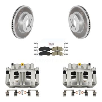 Front Brake Caliper Coat Rotor Ceramic Pad Kit For Ford Ranger Mazda B4000 Explorer Trac KCG-100561N