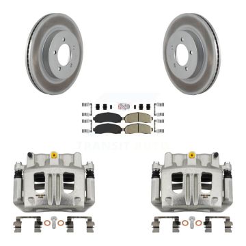Front Brake Caliper Coat Rotor And Ceramic Pad Kit For Ford Explorer Mercury Mountaineer KCG-100564N