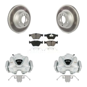 Front Disc Brake Caliper Coat Rotors & Semi-Metallic Pad Kit For 2008 BMW 328xi To 08 07 KCG-100564S
