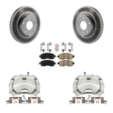 Front Disc Brake Caliper Coated Rotors And Ceramic Pads Kit For Nissan Altima KCG-100566N