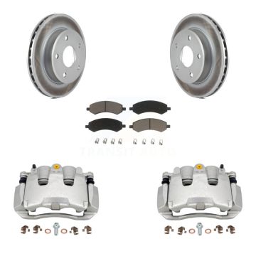 Front Disc Brake Caliper Coated Rotors And Ceramic Pads Kit For Dakota Dodge Ram KCG-100567C