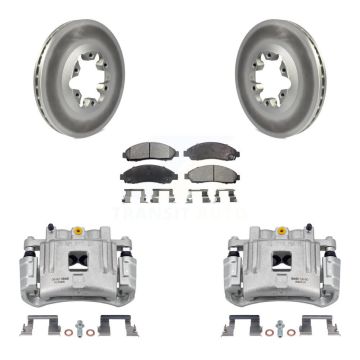 Front Brake Caliper Coat Rotor & Semi-Metallic Pad Kit For Chevrolet Colorado GMC Canyon KCG-100567P