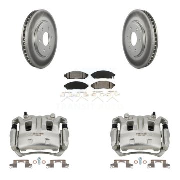 Front Brake Caliper Coat Rotors Semi-Metallic Pad Kit For Nissan Frontier Suzuki Equator KCG-100568S
