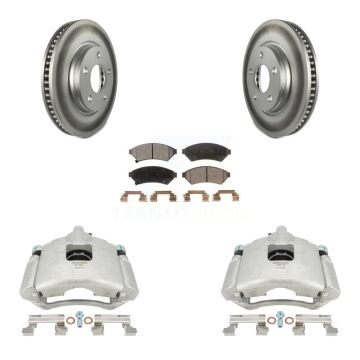 Front Brake Caliper Coat Rotor And Ceramic Pad Kit For Buick Pontiac LaCrosse Grand Prix KCG-100573T