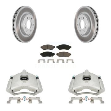 Front Brake Caliper Coat Rotors & Ceramic Pad Kit For Pontiac Montana Chevrolet Uplander KCG-100574C