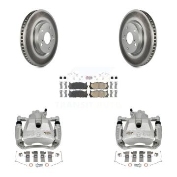 Front Disc Brake Caliper Coat Rotors Ceramic Pad Kit For Toyota Camry Lexus ES350 Avalon KCG-100574N