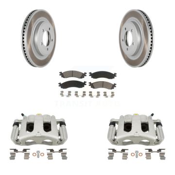Front Disc Brake Caliper Coat Rotor Ceramic Pad Kit For Ford Explorer Sport Trac Mercury KCG-100575C