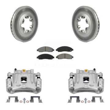 Front Brake Caliper Coat Rotor & Semi-Metallic Pad Kit For Chevrolet Colorado GMC Canyon KCG-100575S