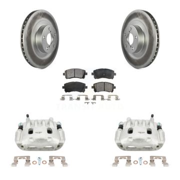 Front Disc Brake Caliper Coat Rotor Ceramic Pad Kit For 2003 Subaru Impreza WRX To 06 02 KCG-100575T