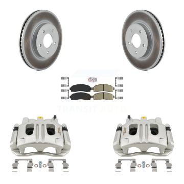 Front Brake Caliper Coat Rotors Ceramic Pad Kit For Chevrolet Equinox Saturn Vue Pontiac KCG-100582N