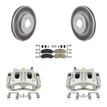 Front Brake Caliper Coat Rotors Ceramic Pad Kit For Chevrolet Equinox Saturn Vue Pontiac KCG-100583N