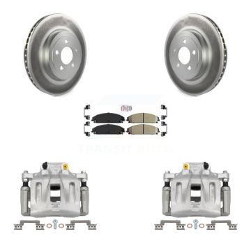 Front Brake Caliper Coat Rotor And Ceramic Pad Kit For Chrysler 300 Dodge Charger Magnum KCG-100586N