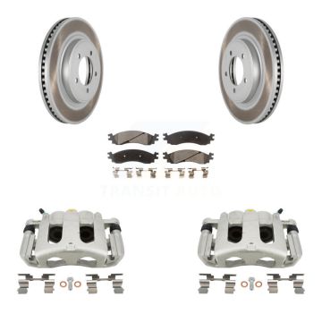 Front Disc Brake Caliper Coat Rotor Ceramic Pad Kit For Ford Explorer Sport Trac Mercury KCG-100586T