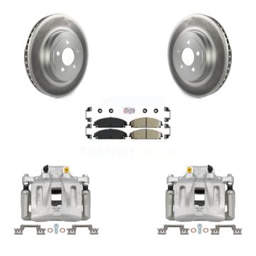 Front Brake Caliper Coat Rotor And Ceramic Pad Kit For Chrysler 300 Dodge Charger Magnum KCG-100587N