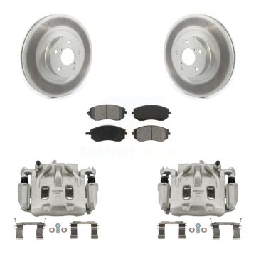 Front Disc Brake Caliper Coated Rotors And Semi-Metallic Pads Kit For Subaru Legacy KCG-100591S
