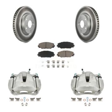 Front Brake Caliper Coat Rotor Ceramic Pad Kit For Toyota RAV4 Matrix Pontiac Vibe Scion KCG-100595C