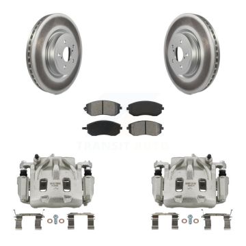 Front Disc Brake Caliper Coated Rotors And Semi-Metallic Pads Kit For Subaru Legacy KCG-100595S