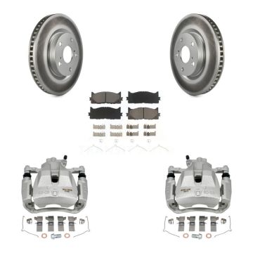 Front Disc Brake Caliper Coat Rotors Ceramic Pad Kit For Toyota Camry Lexus ES350 Avalon KCG-100596C