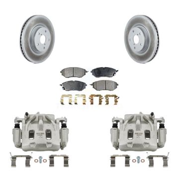 Front Brake Caliper Coat Rotors Ceramic Pad Kit For Subaru Outback WRX Legacy Tribeca B9 KCG-100598T