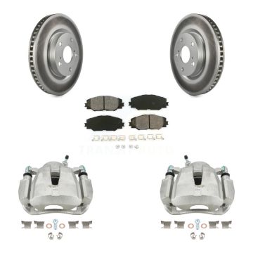 Front Brake Caliper Coat Rotor Semi-Metallic Pad Kit For Toyota RAV4 Matrix Pontiac Vibe KCG-100601S