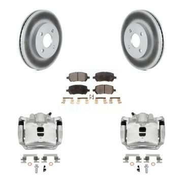 Front Brake Caliper Coat Rotor And Semi-Metallic Pad Kit For Saturn Ion Chevrolet Cobalt KCG-100602P