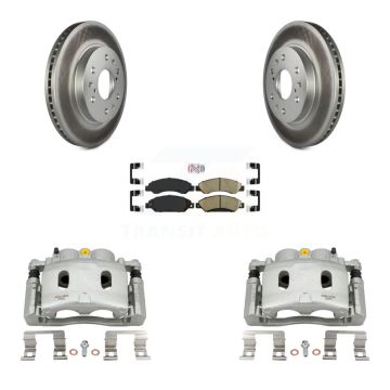 Front Brake Caliper Coat Rotor & Ceramic Pad Kit For Chevrolet Avalanche Cadillac GMC XL KCG-100603N