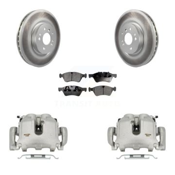 Front Brake Caliper Coat Rotor & Ceramic Pad Kit For Mercedes-Benz ML350 R350 ML500 R320 KCG-100605T
