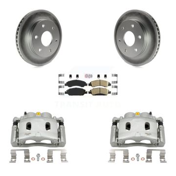 Front Brake Caliper Coat Rotor Ceramic Pad Kit For 2007 GMC Sierra 1500 Disc rear brakes KCG-100606N