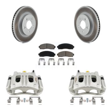 Front Brake Caliper Coat Rotors Ceramic Pad Kit For Chevrolet Equinox Saturn Vue Pontiac KCG-100607C