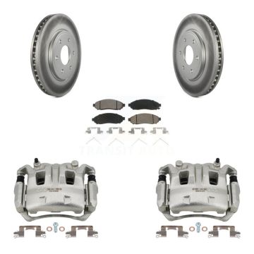 Front Disc Brake Caliper Coat Rotor & Ceramic Pad Kit For Nissan Frontier Suzuki Equator KCG-100608C