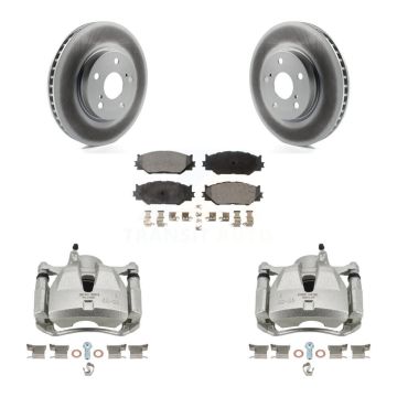 Front Disc Brake Caliper Coated Rotors And Semi-Metallic Pads Kit For Lexus IS250 KCG-100609P