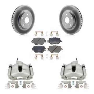 Front Disc Brake Caliper Coated Rotors And Semi-Metallic Pads Kit For Lexus IS250 KCG-100610P