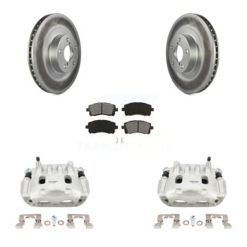 Front Brake Caliper Coat Rotors Semi-Metallic Pad Kit For 03 Subaru Impreza WRX To 06 02 KCG-100610S