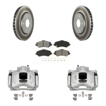 Front Brake Caliper Coat Rotors Semi-Metallic Pad Kit For Dodge Grand Caravan Chrysler & KCG-100611S