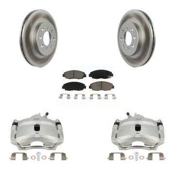 Front Disc Brake Caliper Coat Rotor And Ceramic Pad Kit For Honda Civic Acura EL Insight KCG-100612C