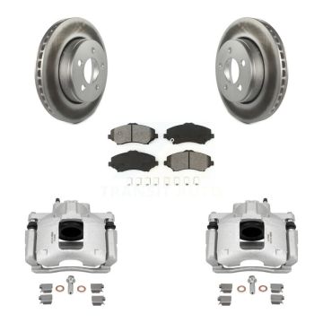 Front Disc Brake Caliper Coated Rotors And Semi-Metallic Pads Kit For Dodge Nitro KCG-100614S
