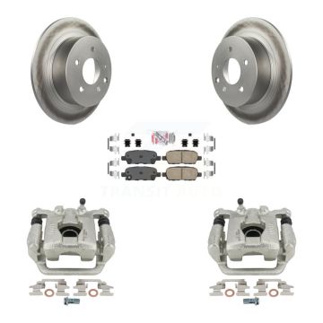 Rear Disc Brake Caliper Coated Rotors And Ceramic Pads Kit For 2007-2009 Nissan Altima KCG-100616N