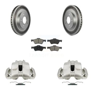 Front Brake Caliper Coat Rotor And Semi-Metallic Pad Kit For Ford Escape Mercury Mariner KCG-100616S