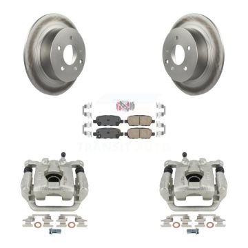 Rear Disc Brake Caliper Coated Rotors And Ceramic Pads Kit For 2007-2009 Nissan Altima KCG-100617N