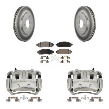 Front Disc Brake Caliper Coat Rotor & Ceramic Pad Kit For Nissan Frontier Suzuki Equator KCG-100619T